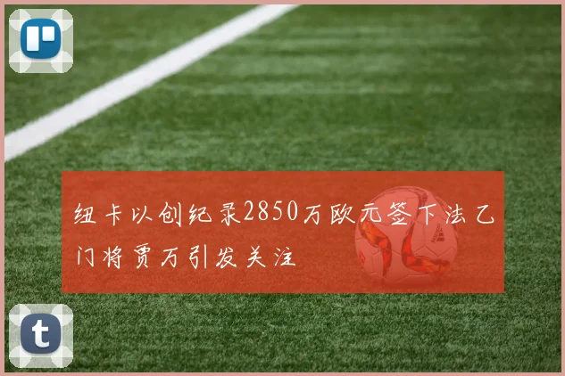 纽卡以创纪录2850万欧元签下法乙门将贾万引发关注